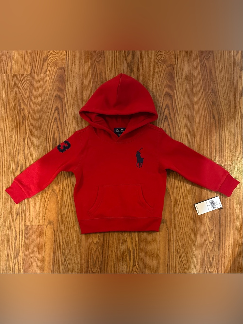 Polo Ralph Lauren Boy’s Big Pony Fleece  Hoodie, Size 3
